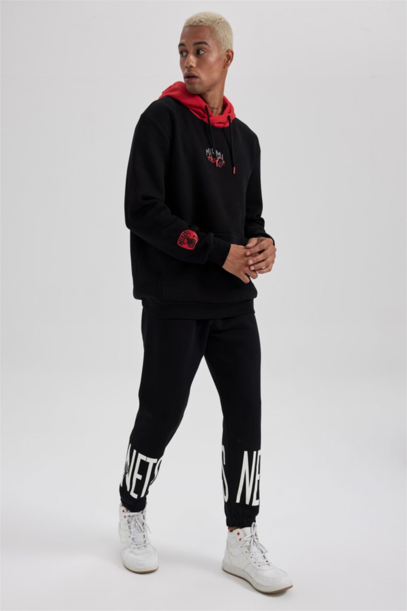 HOMME Noir Jogging Tissu Sweat Épais Brooklyn Nets