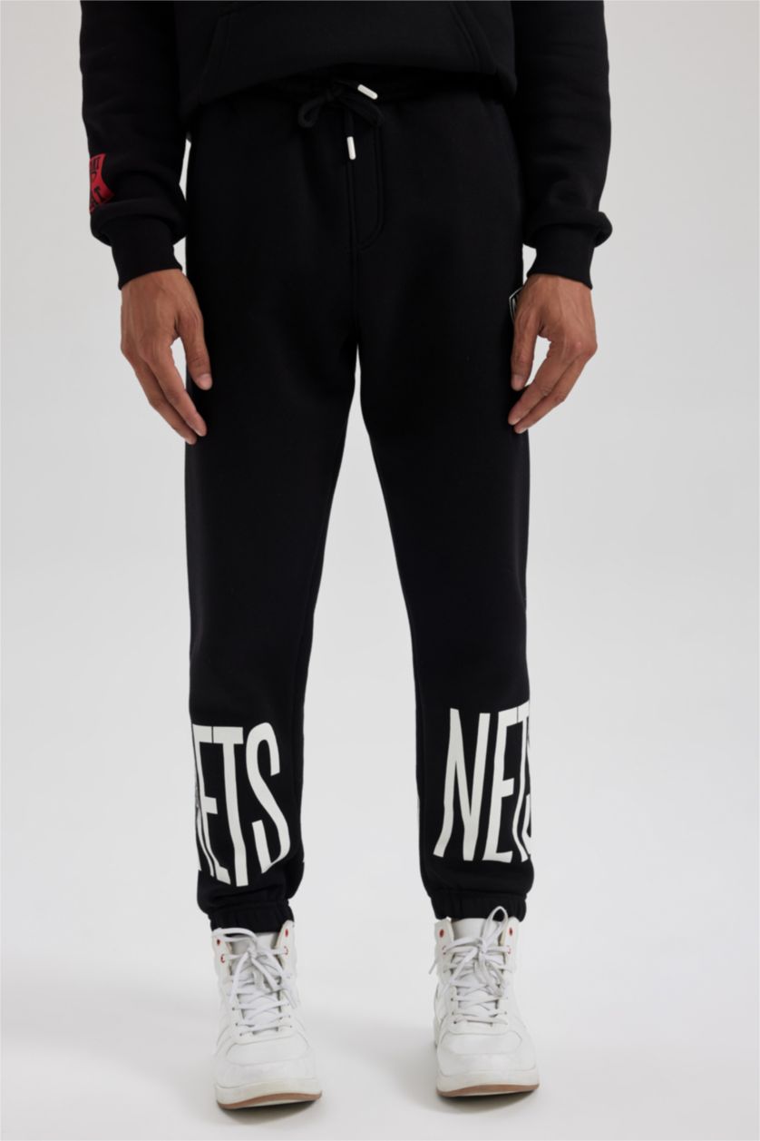HOMME Noir Jogging Tissu Sweat Épais Brooklyn Nets