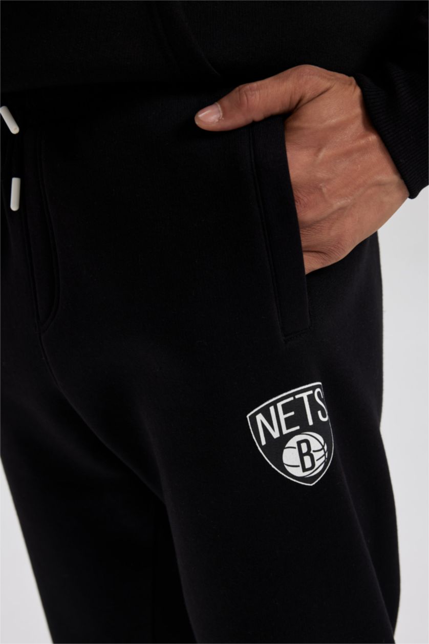 HOMME Noir Jogging Tissu Sweat Épais Brooklyn Nets