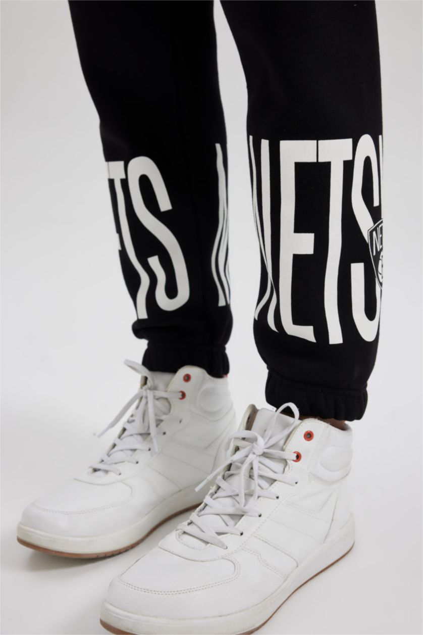 HOMME Noir Jogging Tissu Sweat Épais Brooklyn Nets