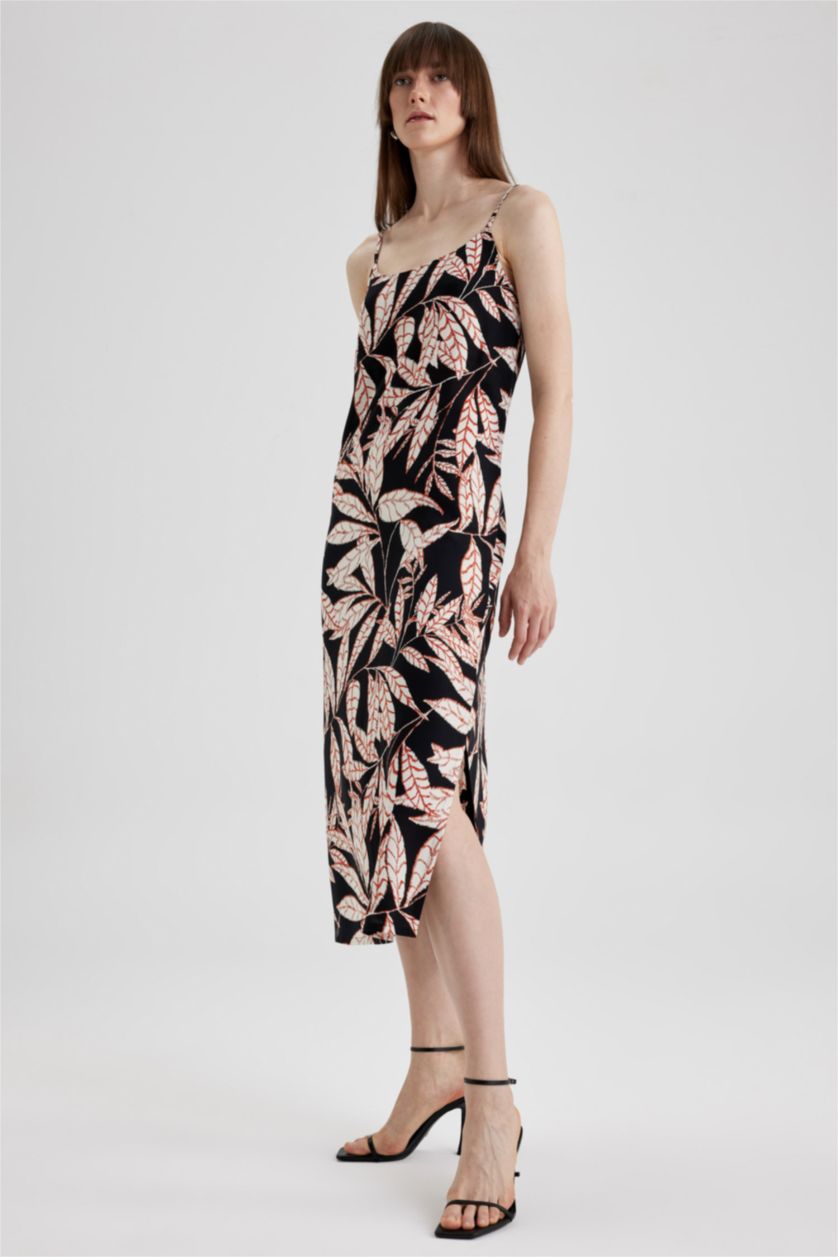 حريمي أسود Midi Dress