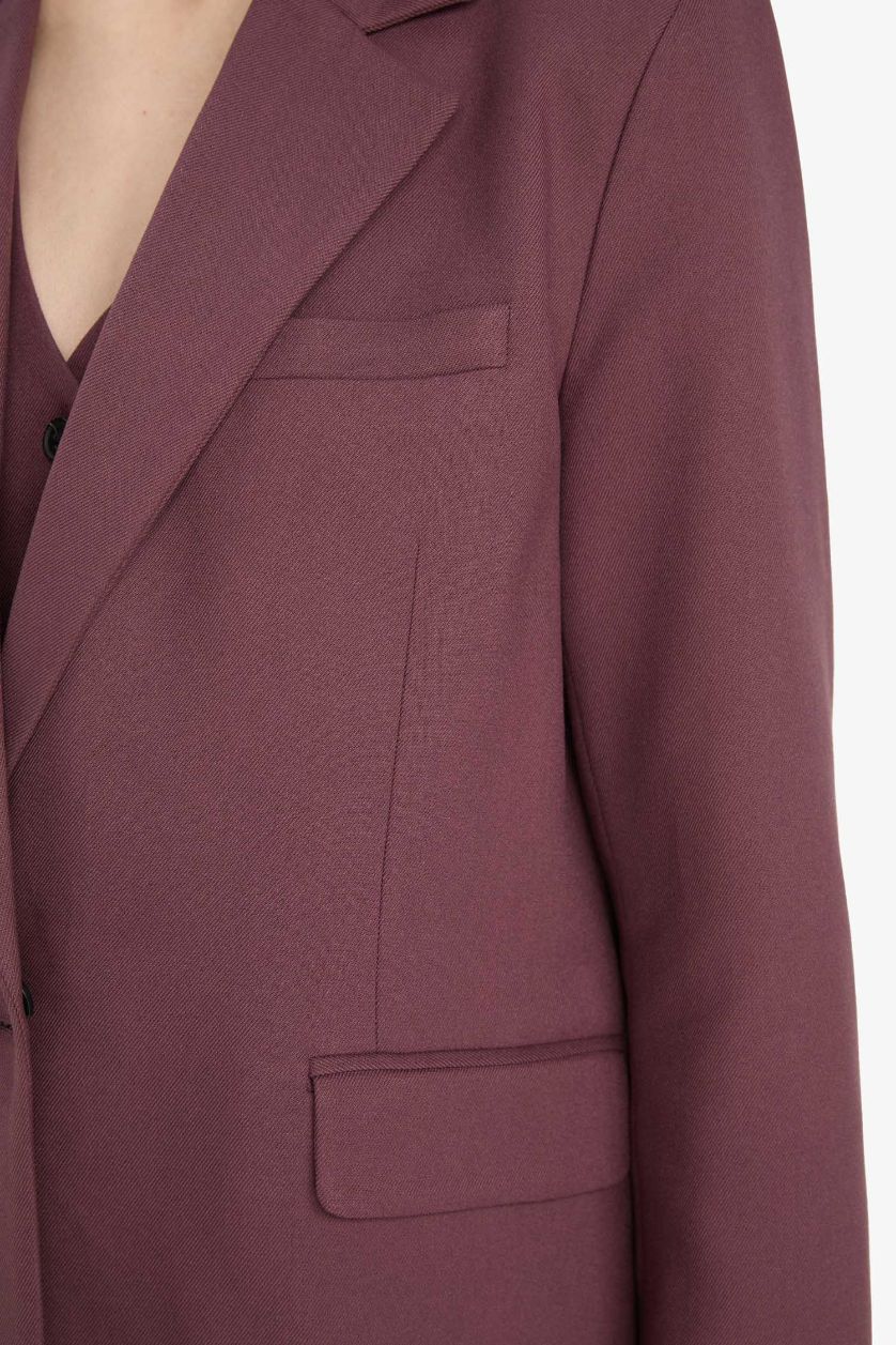 Әйелдерге Бордо Әйелдерге қалыпты пішім Блэйзер