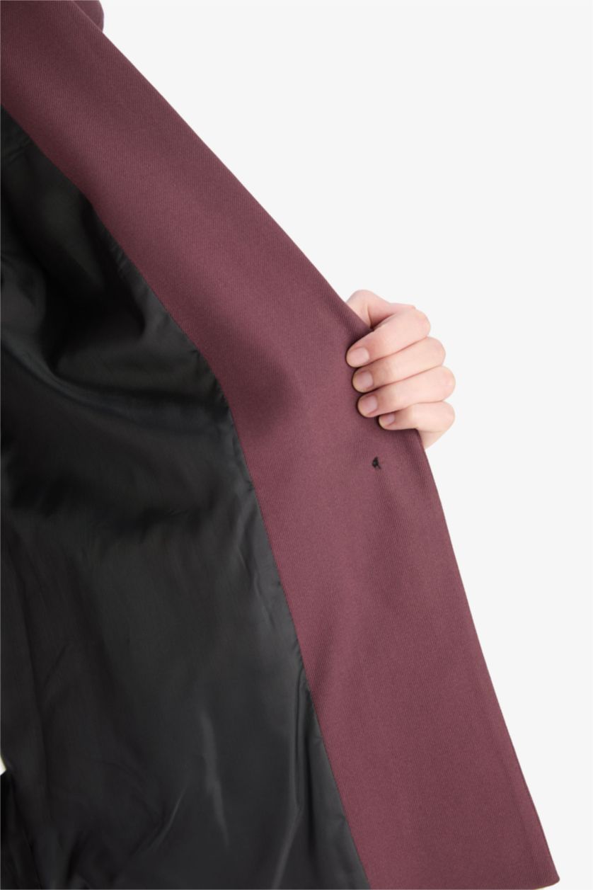 Әйелдерге Бордо Әйелдерге қалыпты пішім Блэйзер