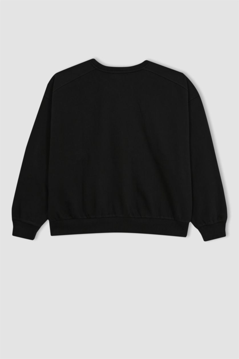 WOMAN Black Oversize Fit Sweatshirt