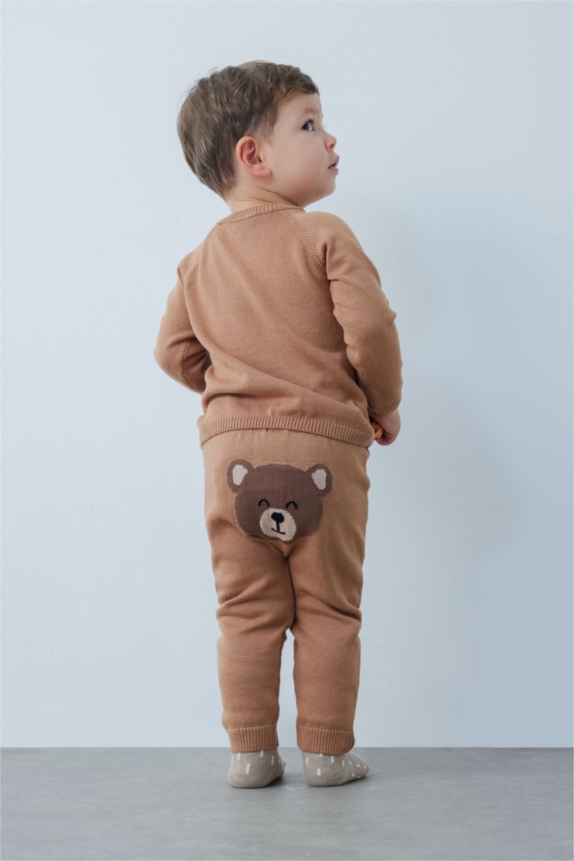 BÉBÉ GARÇON Marron Ensemble Coton Pour BéBé Garçon Col Rond Manche Longue - 2 Pièces