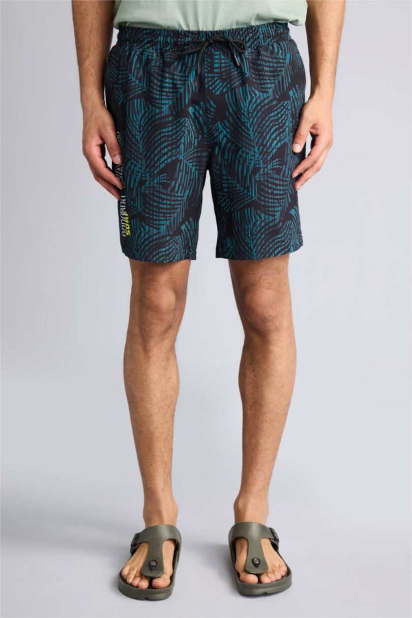 Ерлер қара Тоқымалы жүзу шолақ шалбар натхан график қысқа ұзындық