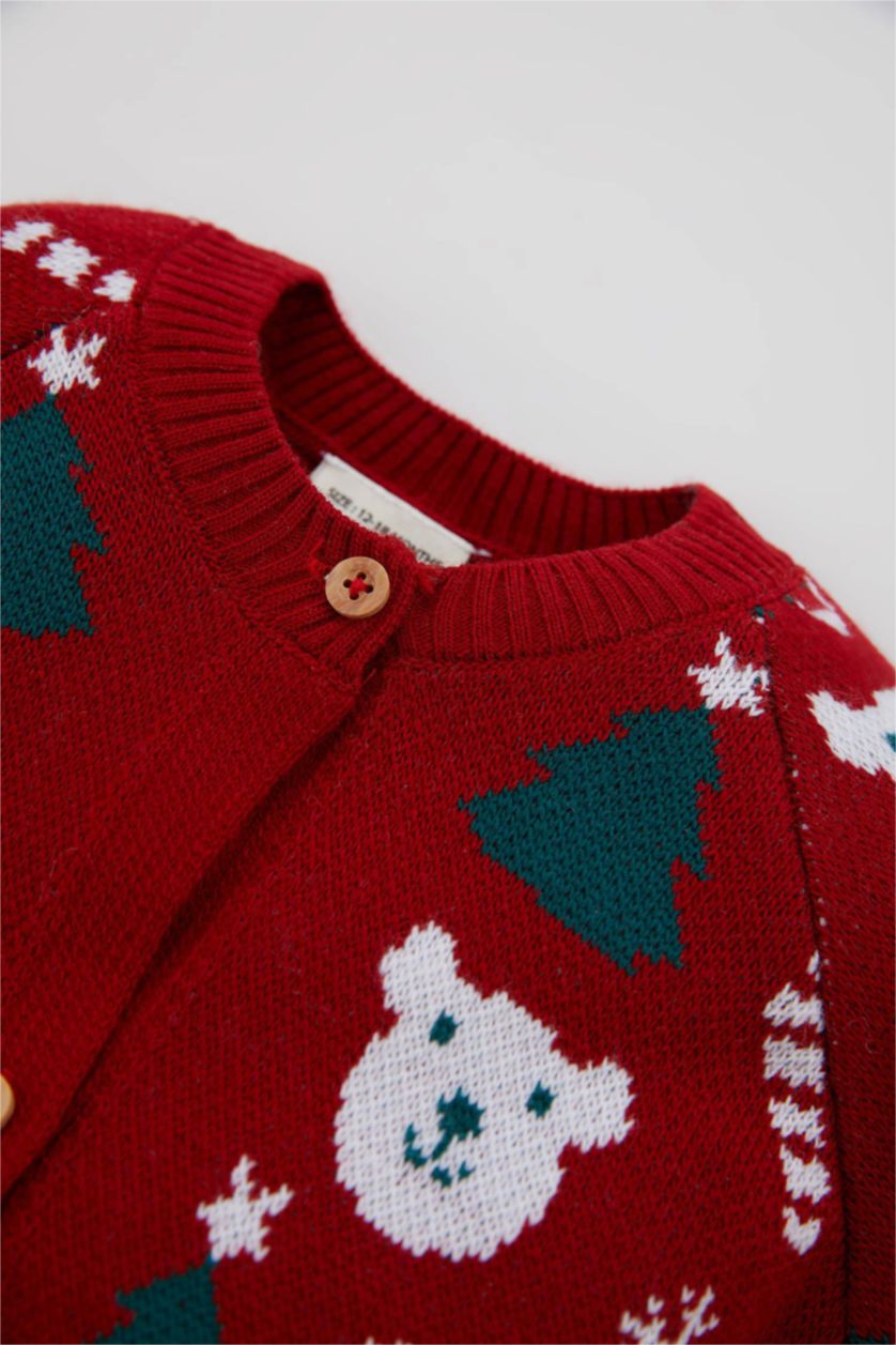 BABY BOY Red 2 piece Regular Fit Crew Neck Jumpsuit