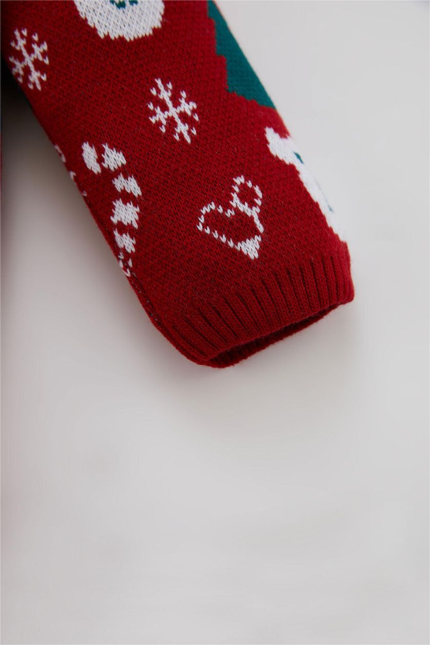 BABY BOY Red 2 piece Regular Fit Crew Neck Jumpsuit