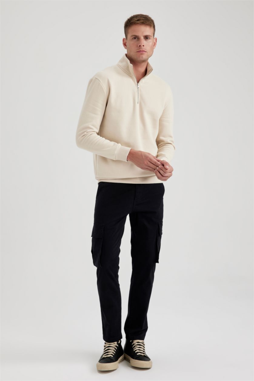 MAN Black Slim Fit Cargo Pocket Trousers