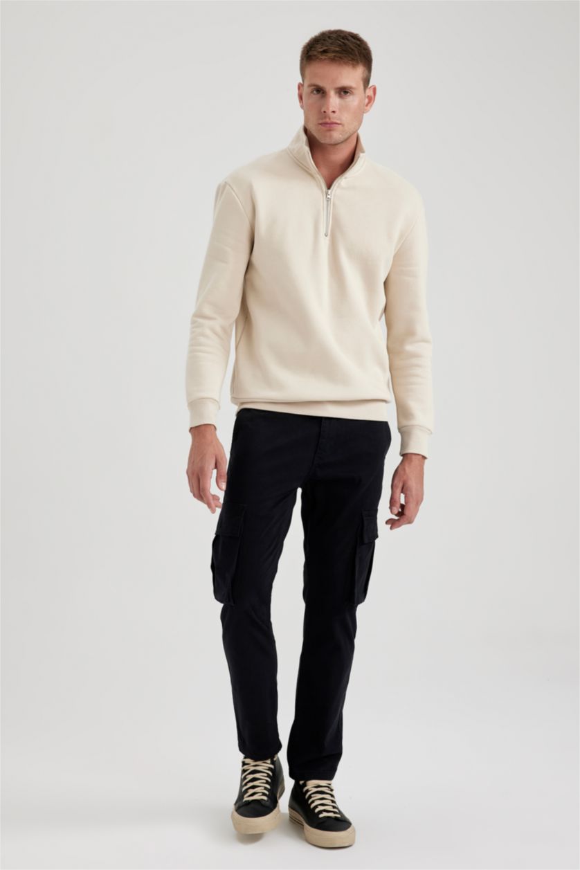 MAN Black Slim Fit Cargo Pocket Trousers