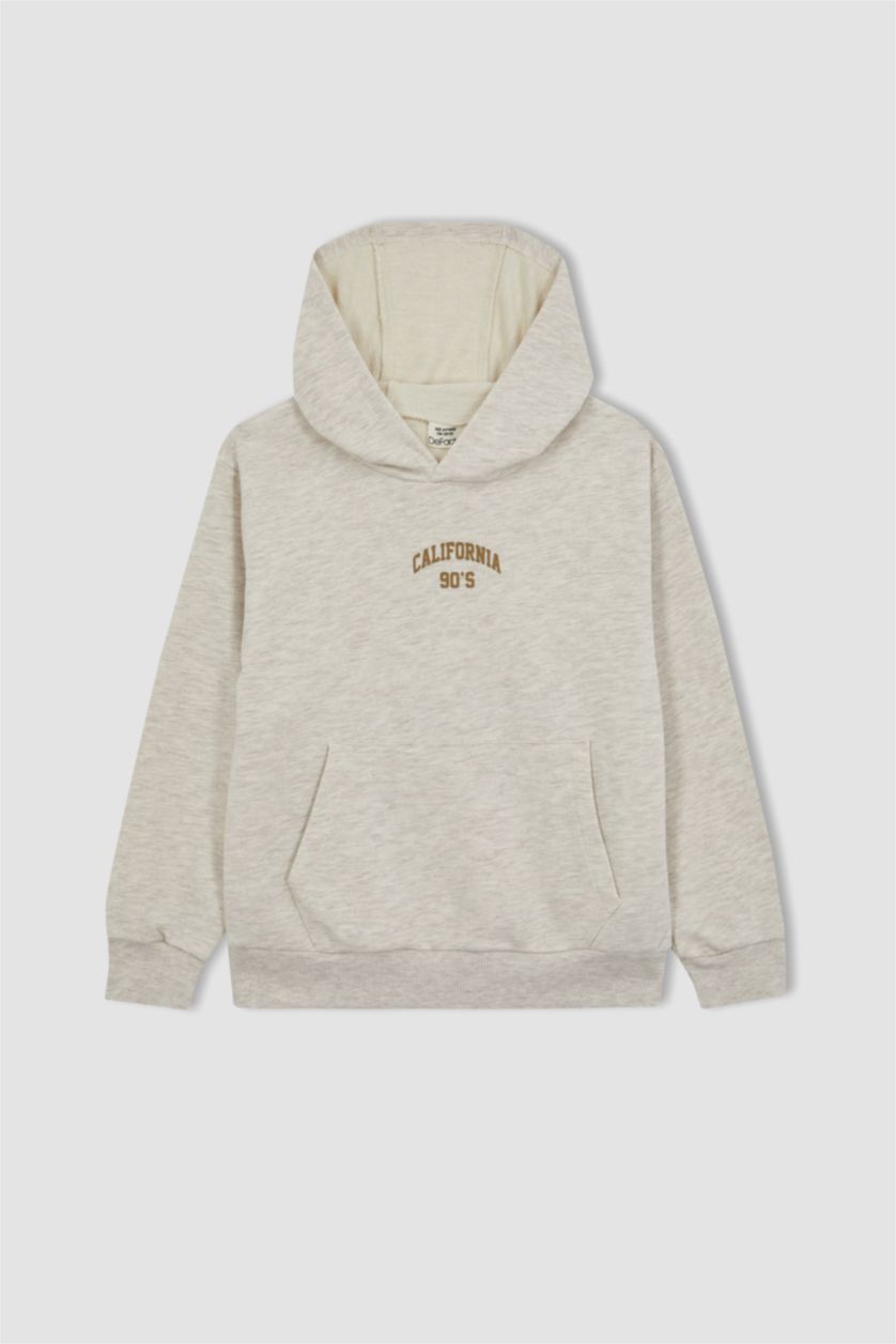 أولاد ميلانج بيج سويت شيرت ولادي قصة عادية بكابيشون بجيب