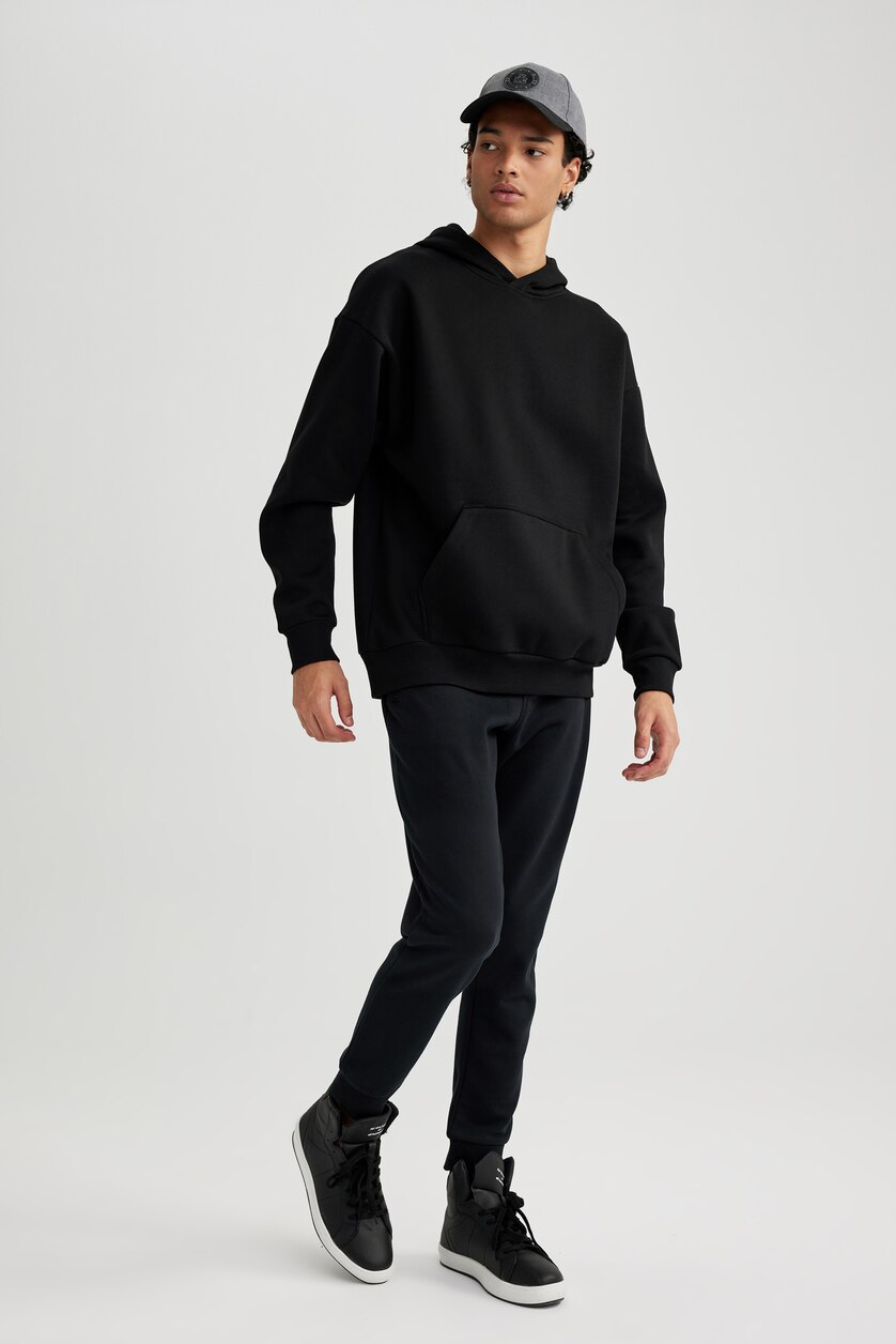 رجال أسود Oversize Fit Sweatshirt