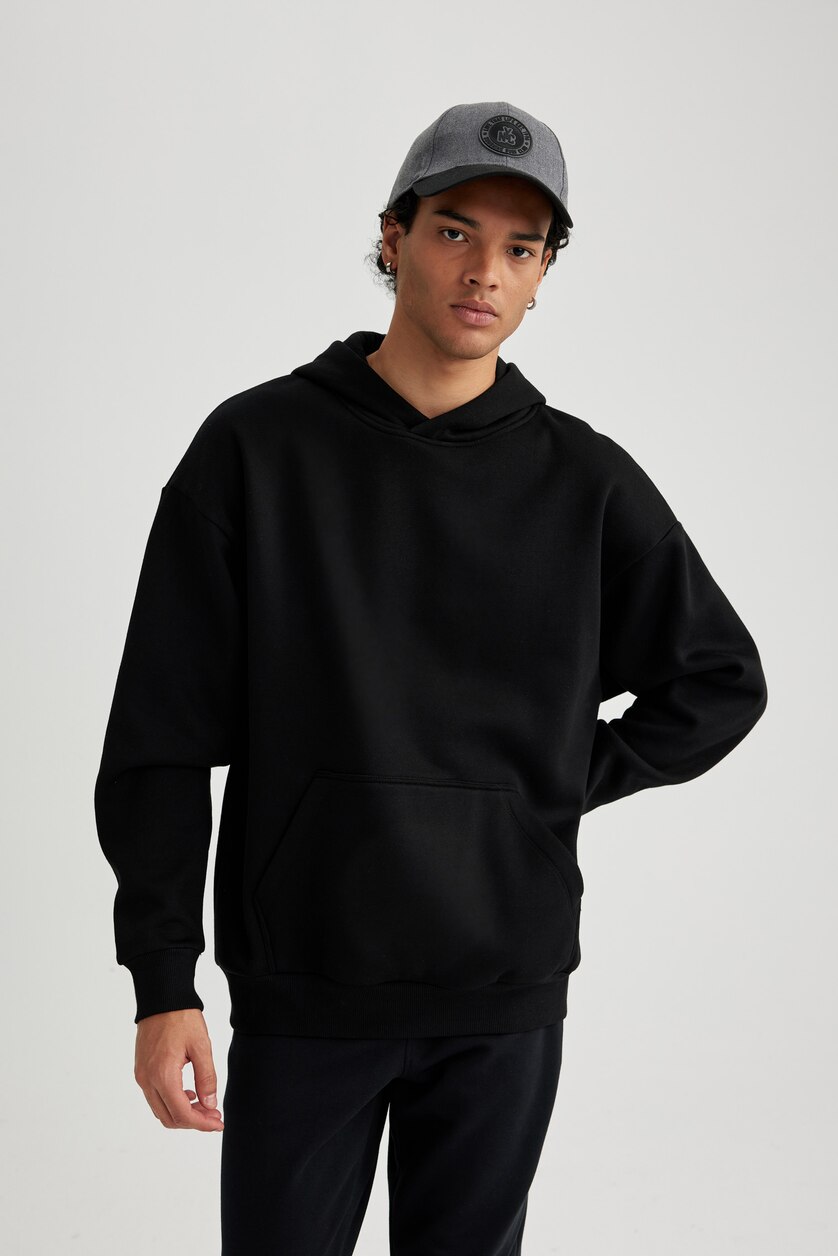 رجال أسود Oversize Fit Sweatshirt