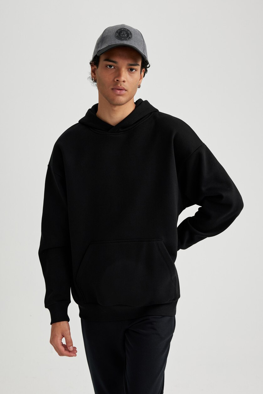 رجال أسود Oversize Fit Sweatshirt