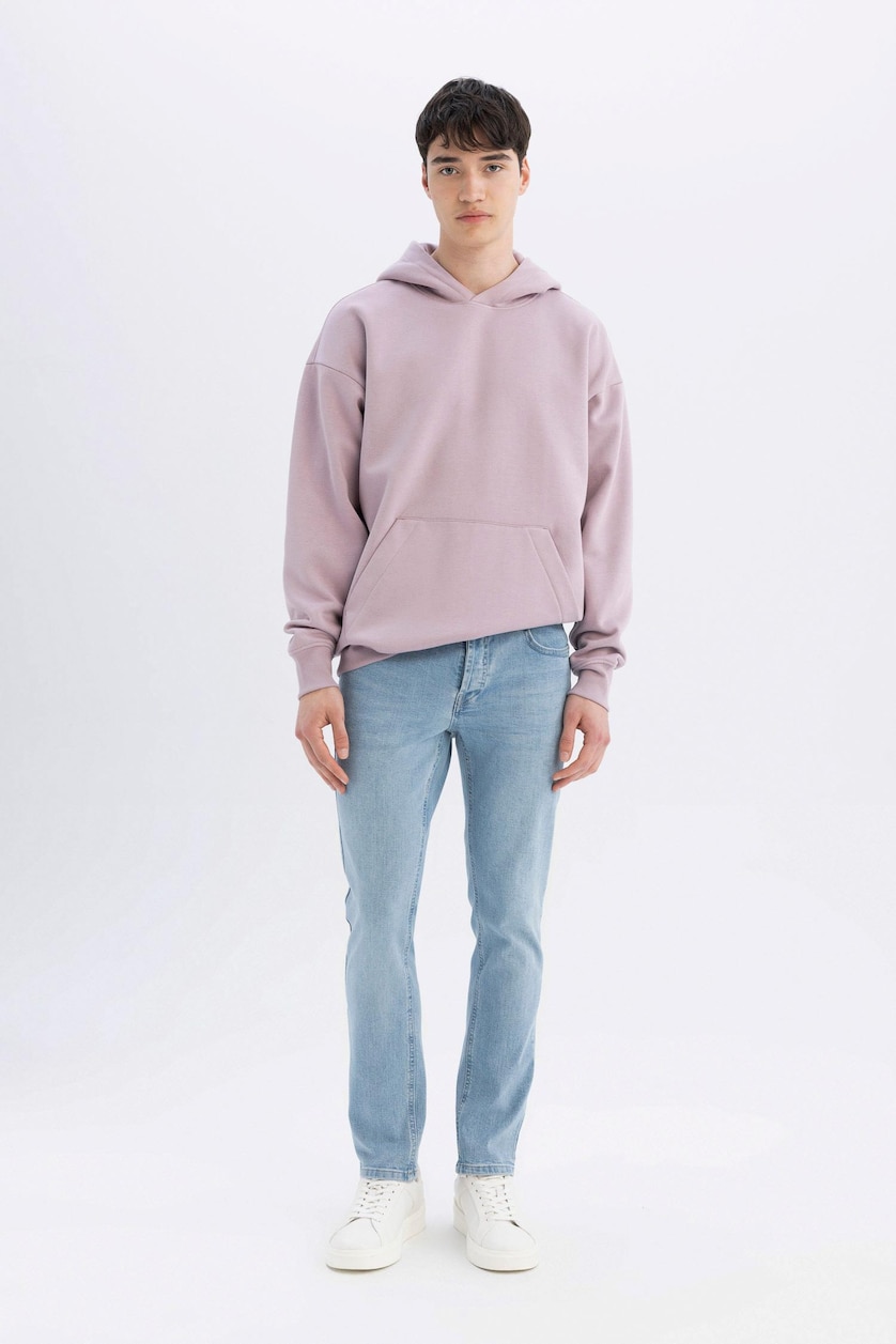 Erkek Açık Gülkurusu Oversıze Sweatshirt