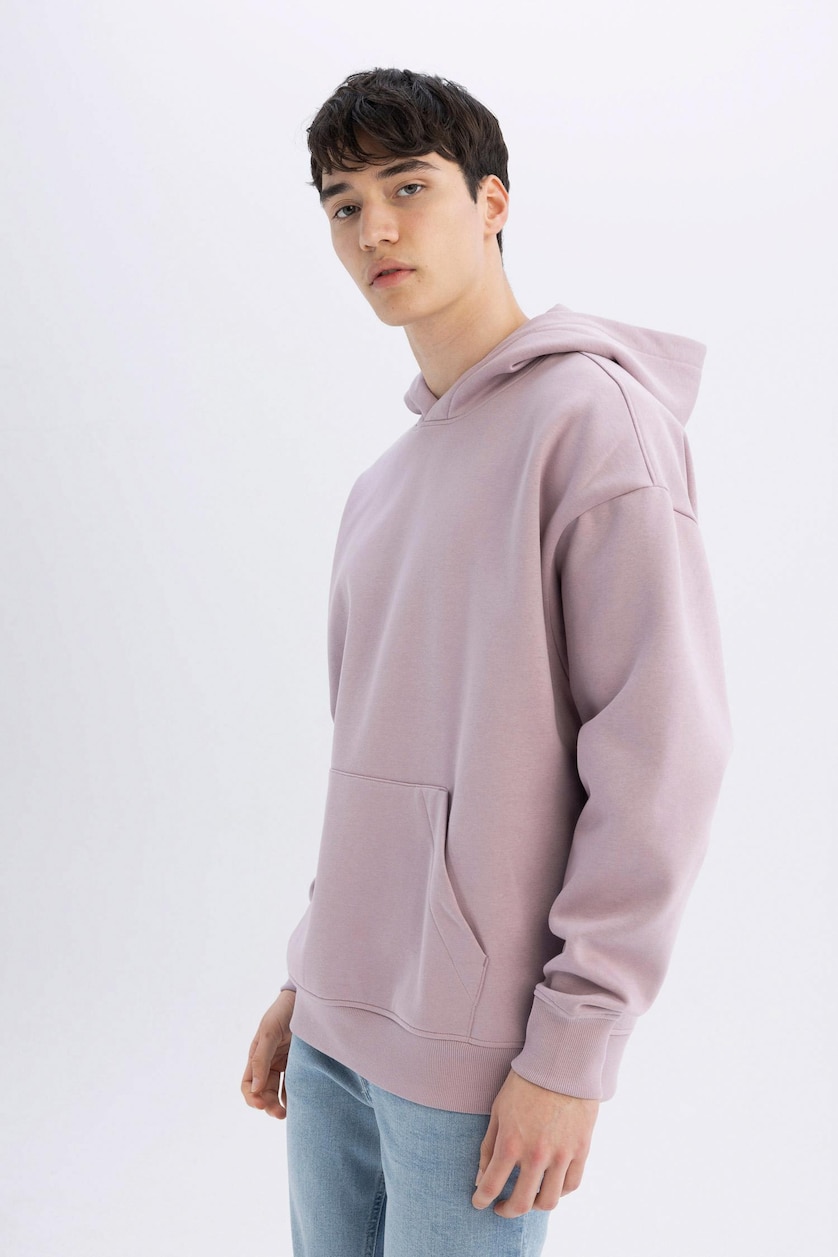 Erkek Açık Gülkurusu Oversıze Sweatshirt