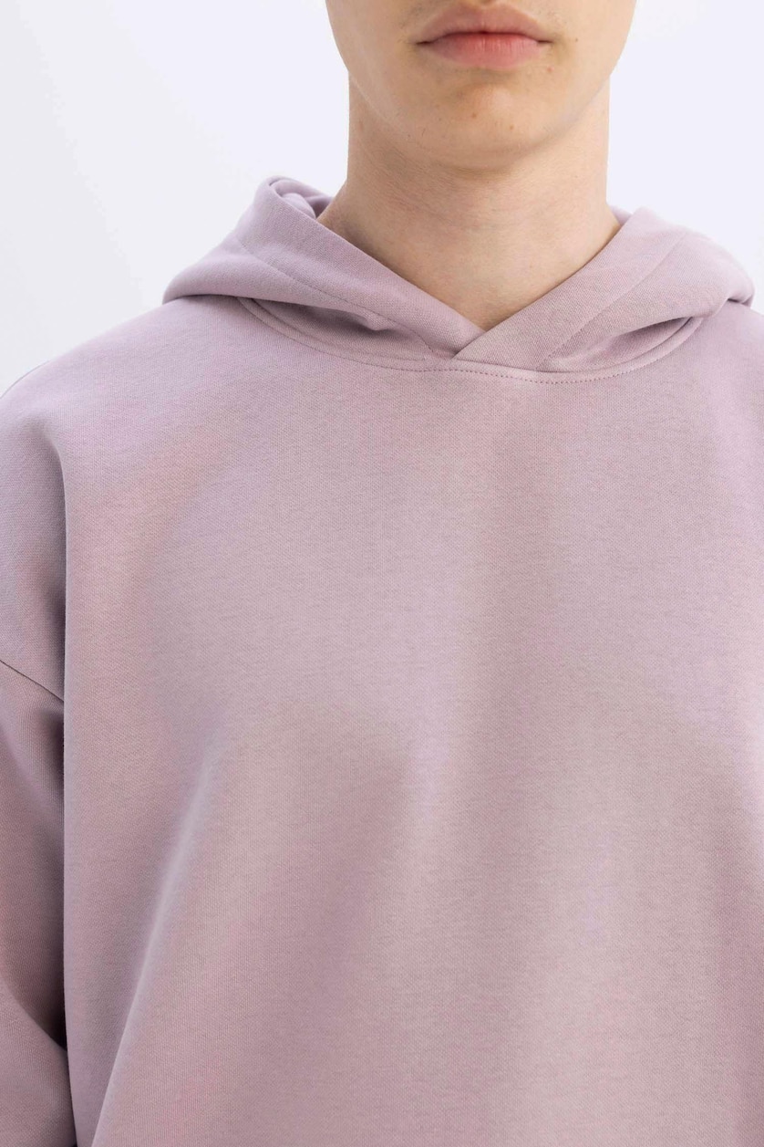 Erkek Açık Gülkurusu Oversıze Sweatshirt