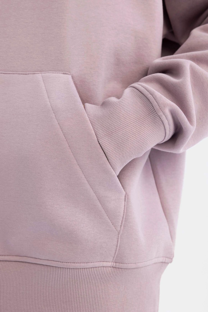 Erkek Açık Gülkurusu Oversıze Sweatshirt