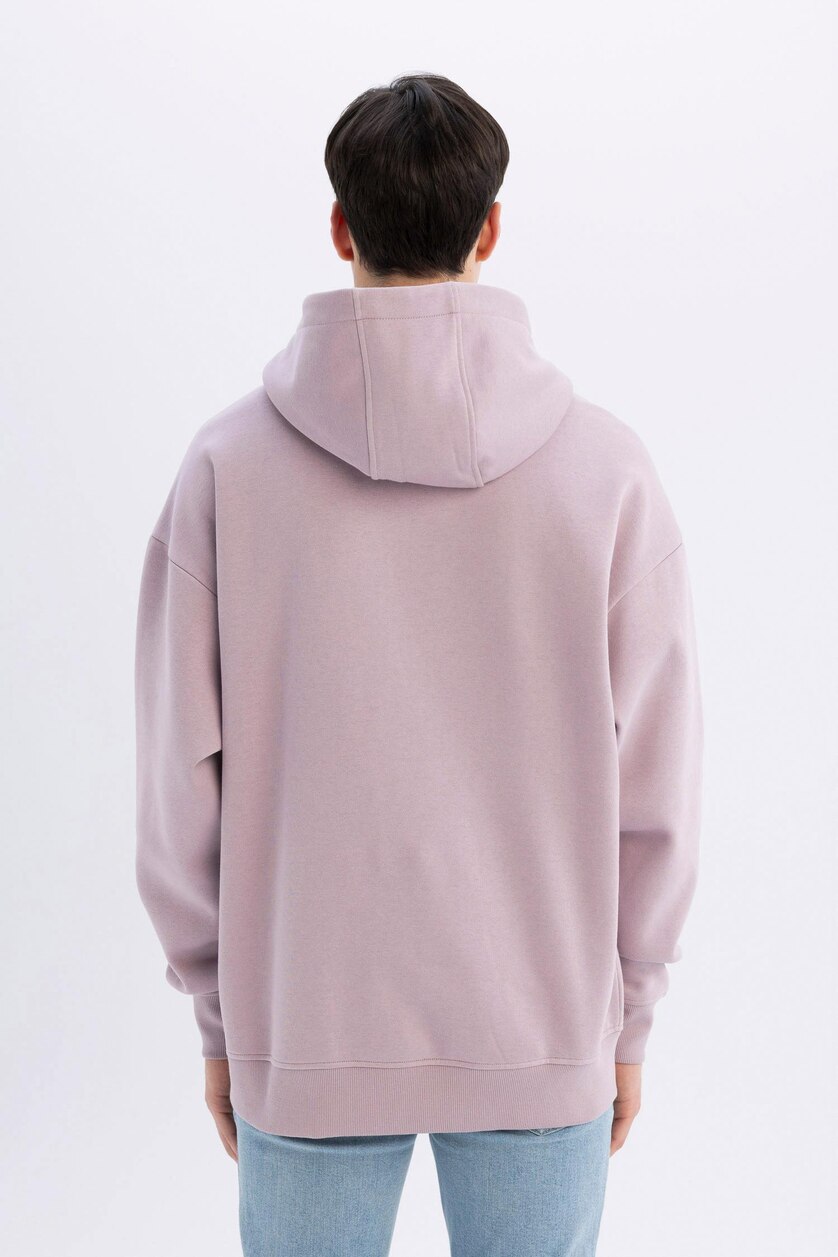 Erkek Açık Gülkurusu Oversıze Sweatshirt