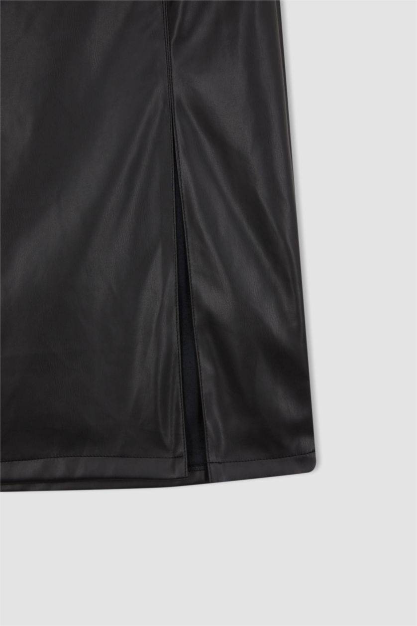 Kadın Siyah Kalem Midi Etek