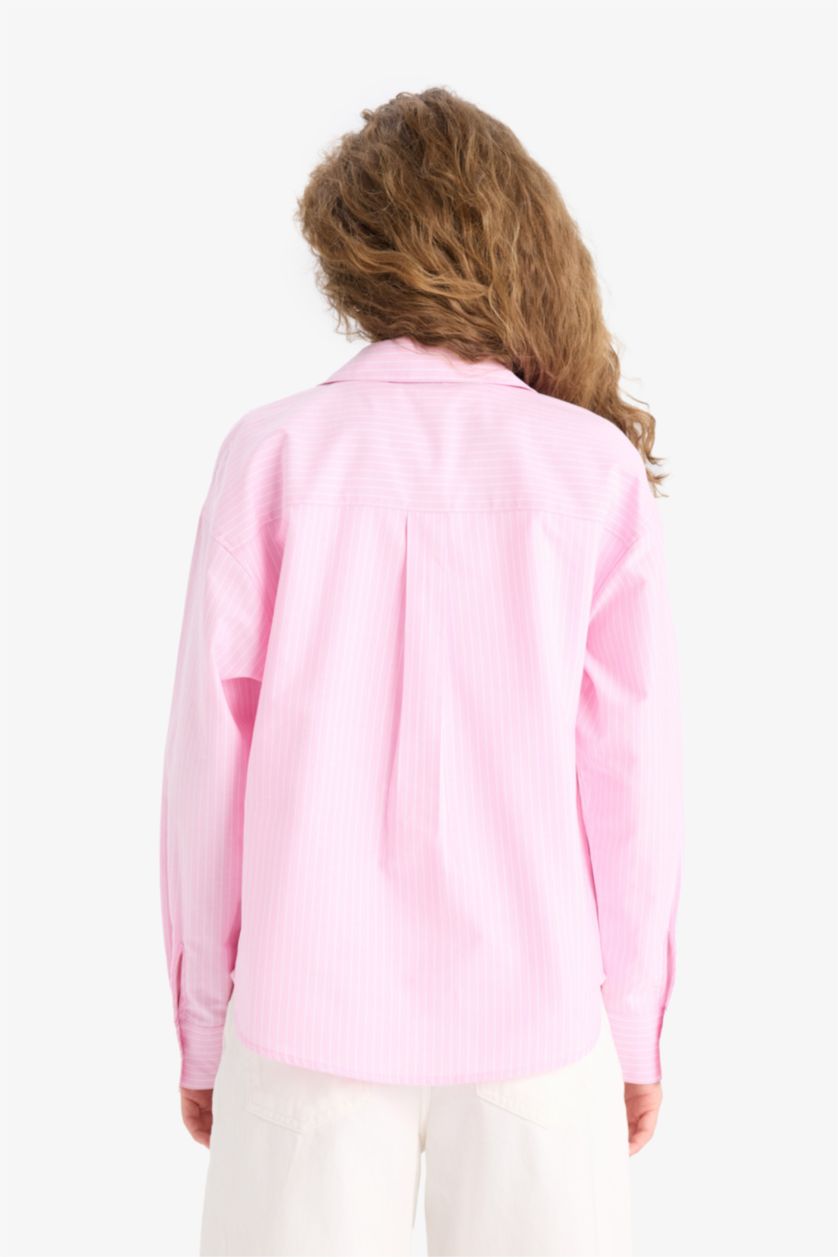 FEMME Rose Clair Oversize Fit Oxford Long Sleeve Shirt