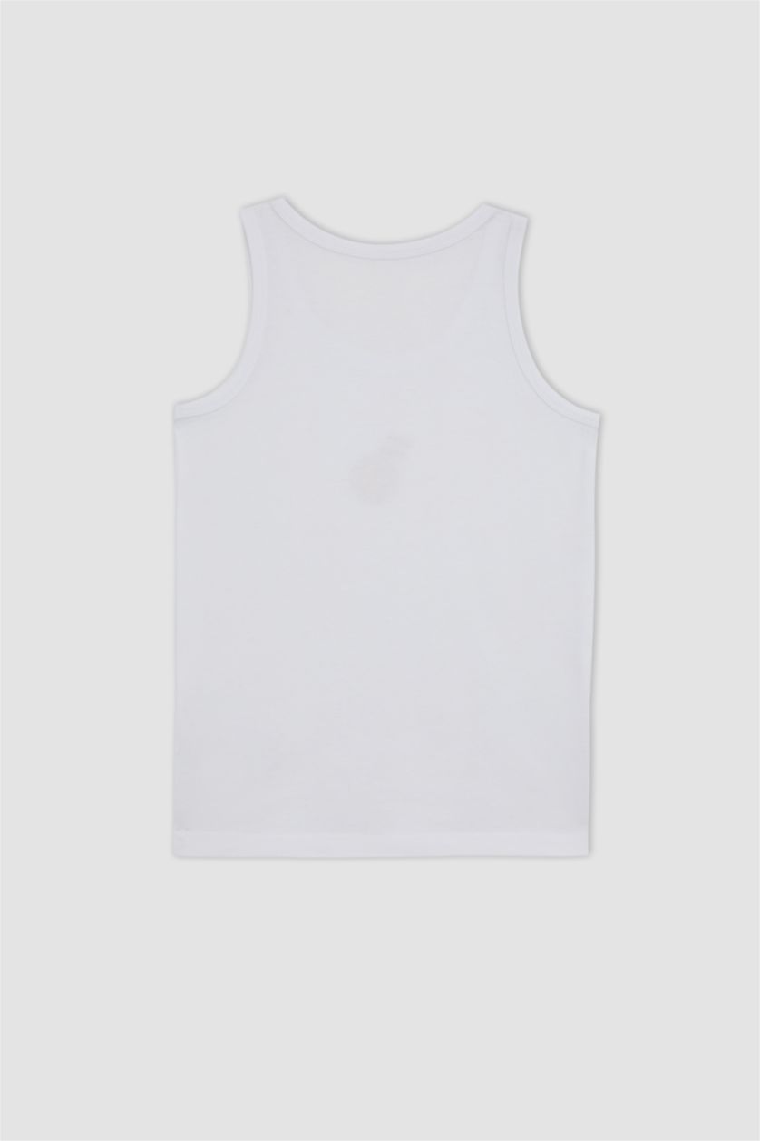 BOYS & TEENS White Boy 2 piece Regular Fit Tank Top