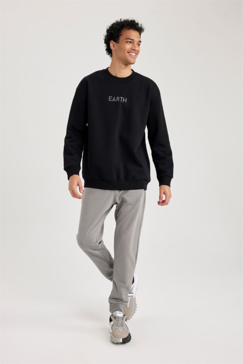 MAN Grey Slim Fit Rib Hem Zipper Pocket Trousers