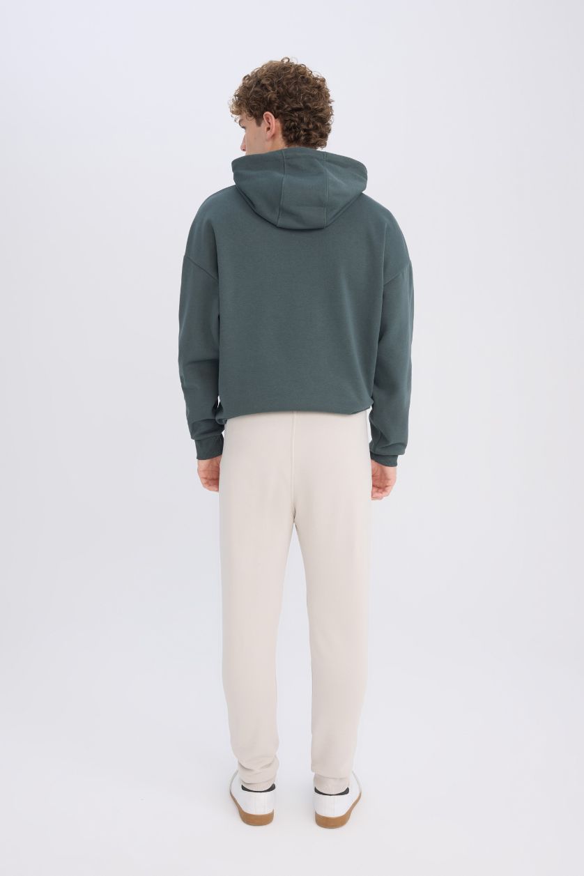 Мужчины Слоновая кость Джоггеры приталенного кроя с карманами