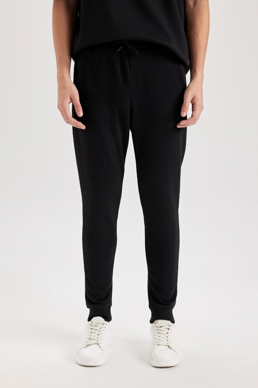 Erkek Siyah Slım Fıt Pantolon