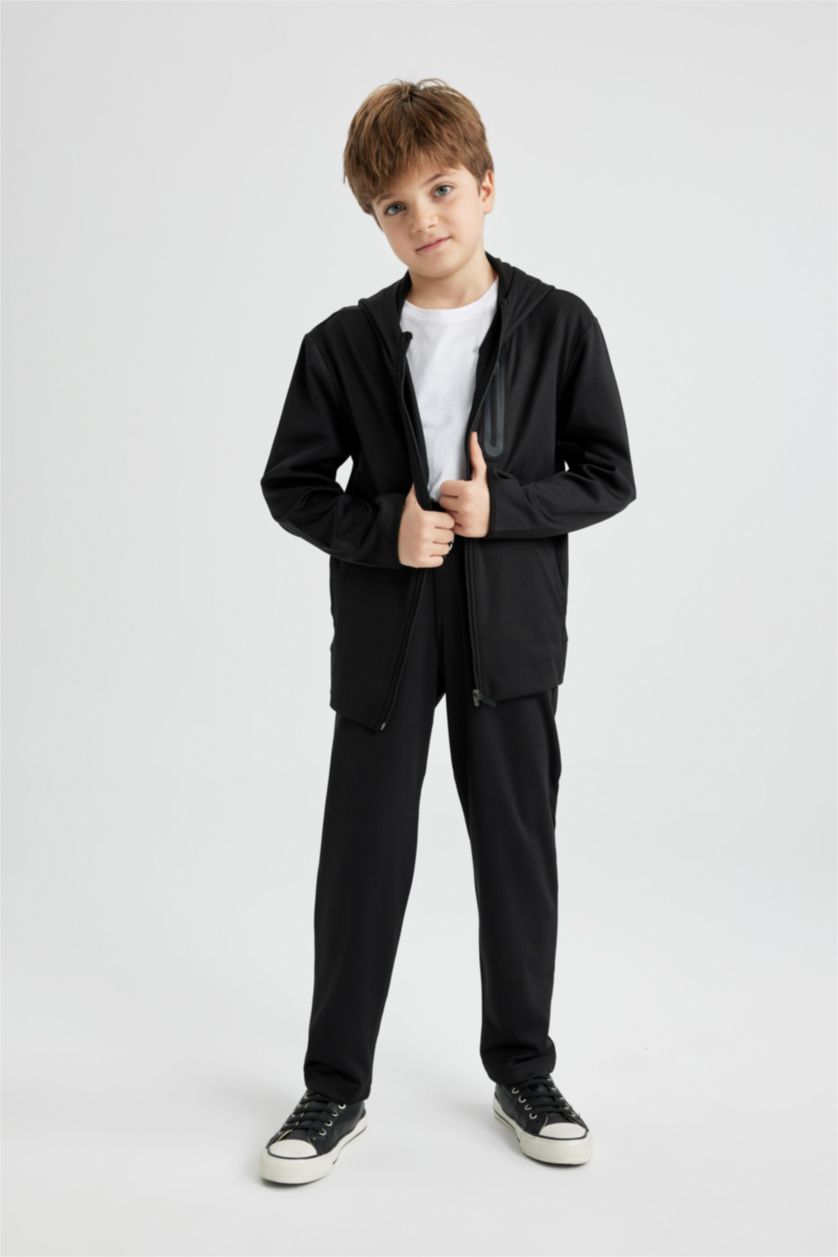 GARÇONS Noir ensemble de Sweatshirt à Capuche et Jogging Pour Garçon - 2 Pièces