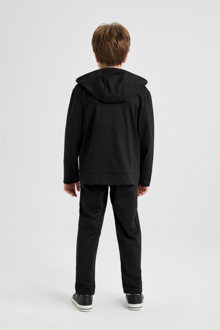 GARÇONS Noir ensemble de Sweatshirt à Capuche et Jogging Pour Garçon - 2 Pièces