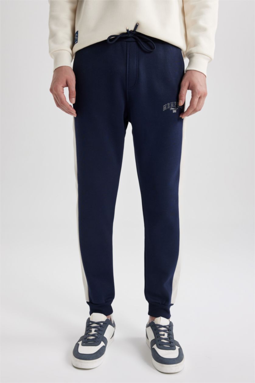 MAN NAVY Slim Fit Rib Hem With Pockets Trousers