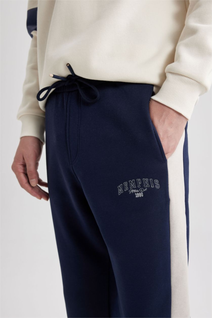 MAN NAVY Slim Fit Rib Hem With Pockets Trousers