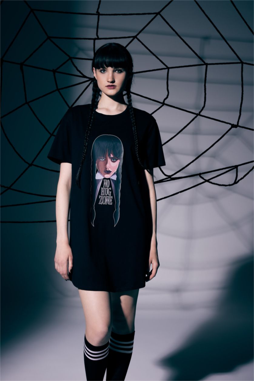 FEMME Noir Robe En Tricot Col rond