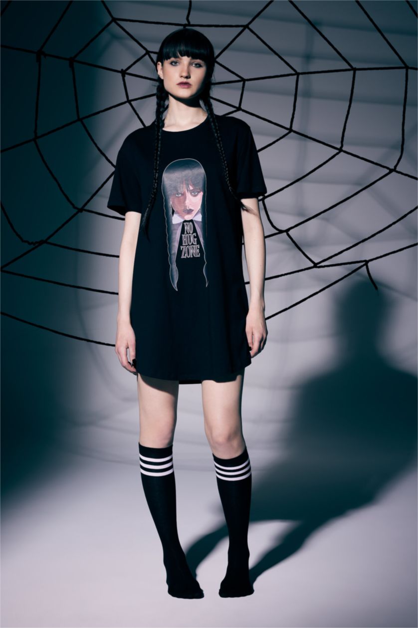 FEMME Noir Robe En Tricot Col rond