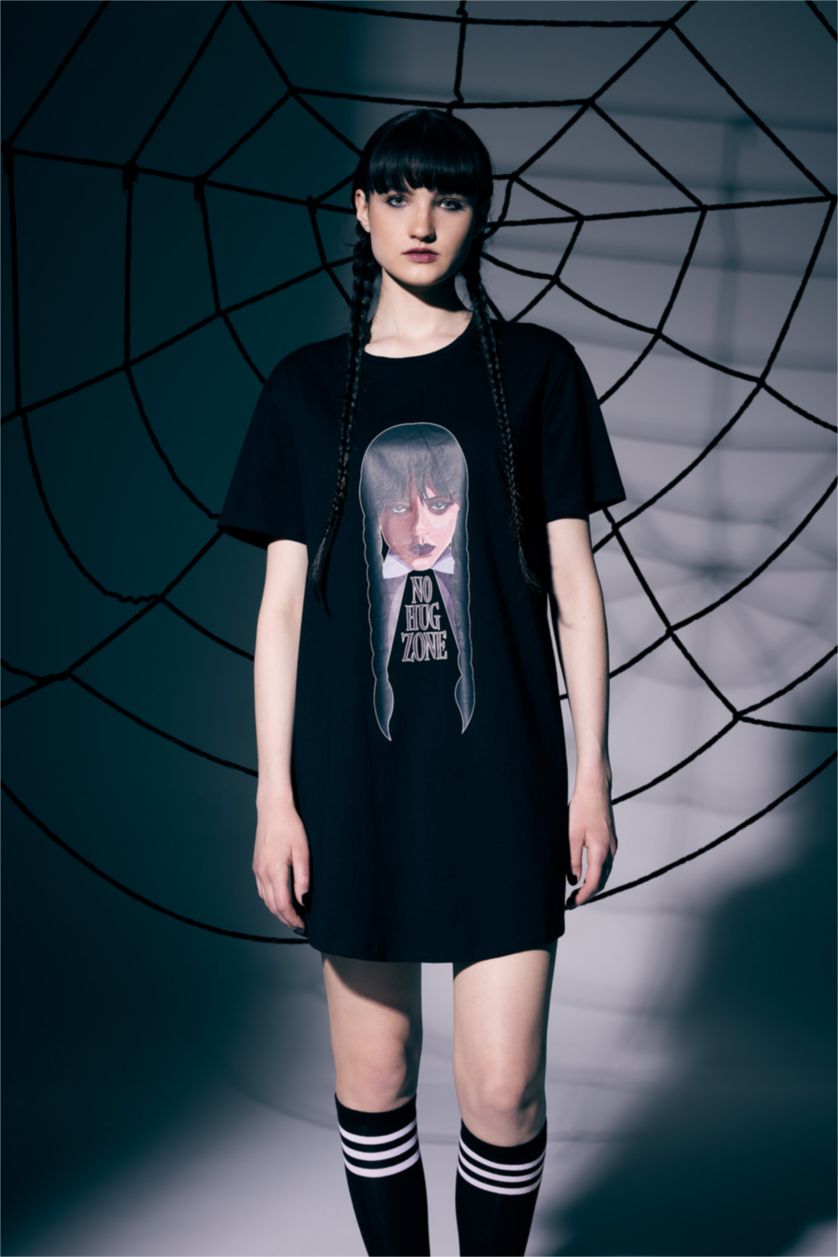 FEMME Noir Robe En Tricot Col rond