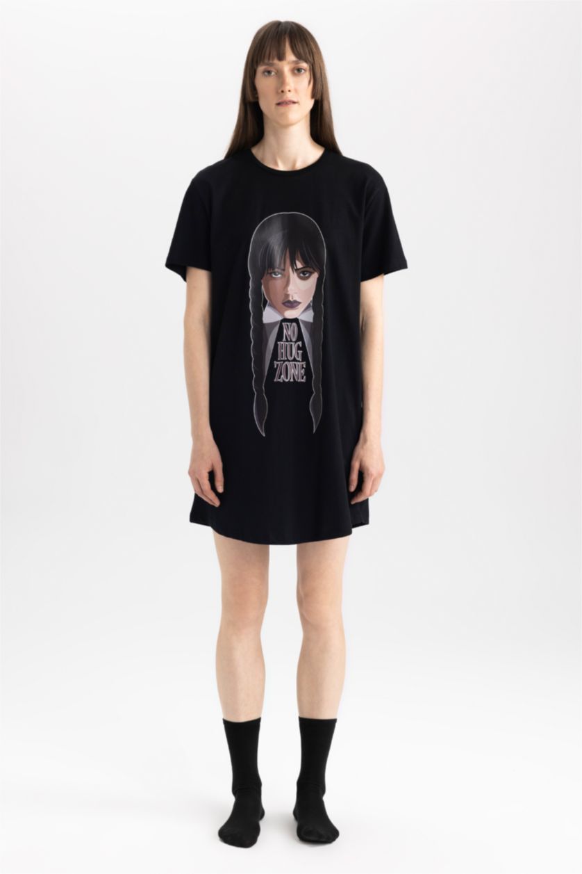 FEMME Noir Robe En Tricot Col rond