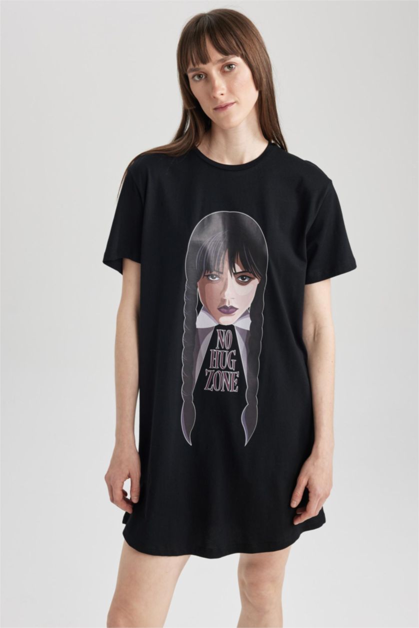 FEMME Noir Robe En Tricot Col rond