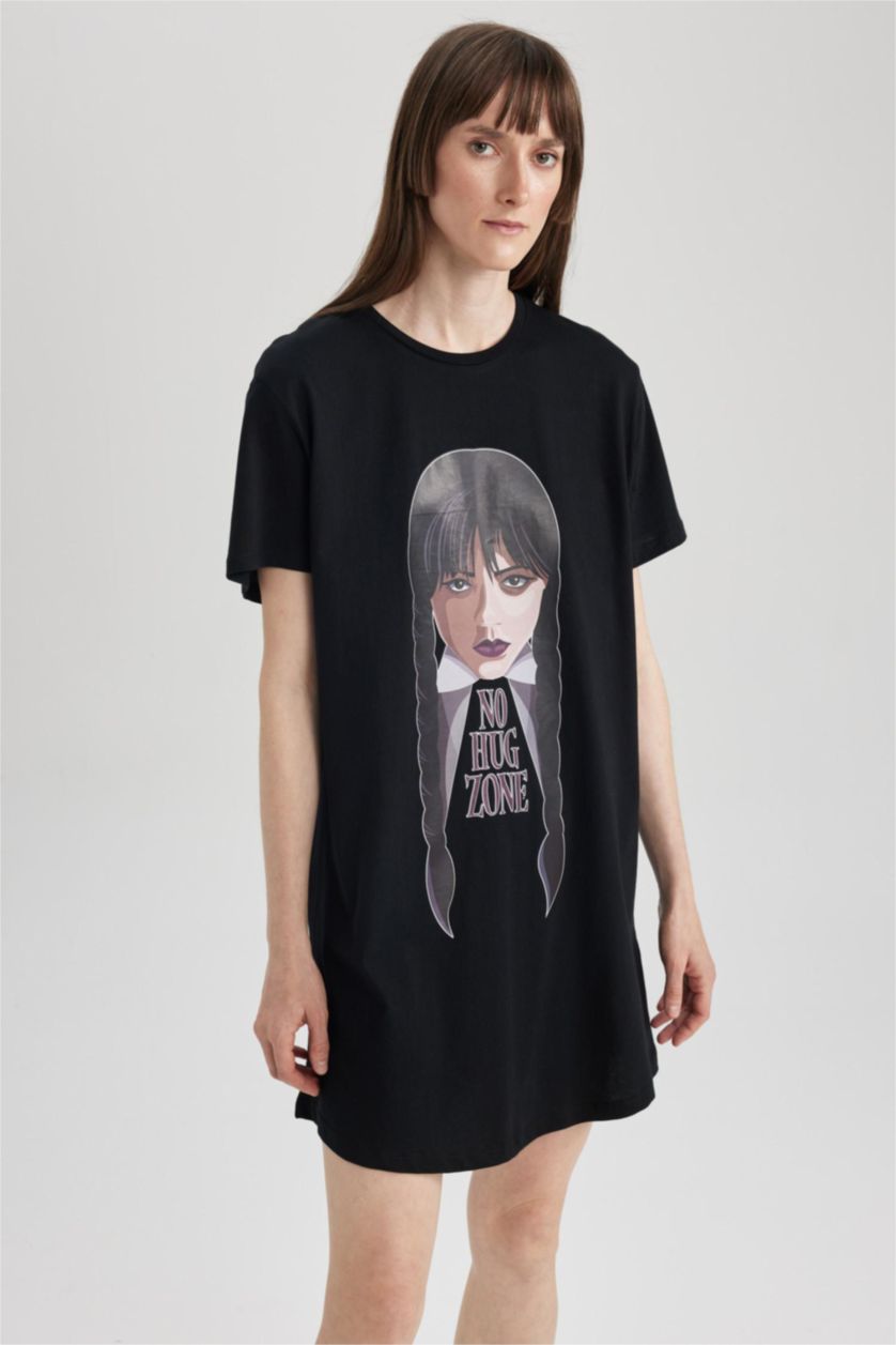 FEMME Noir Robe En Tricot Col rond