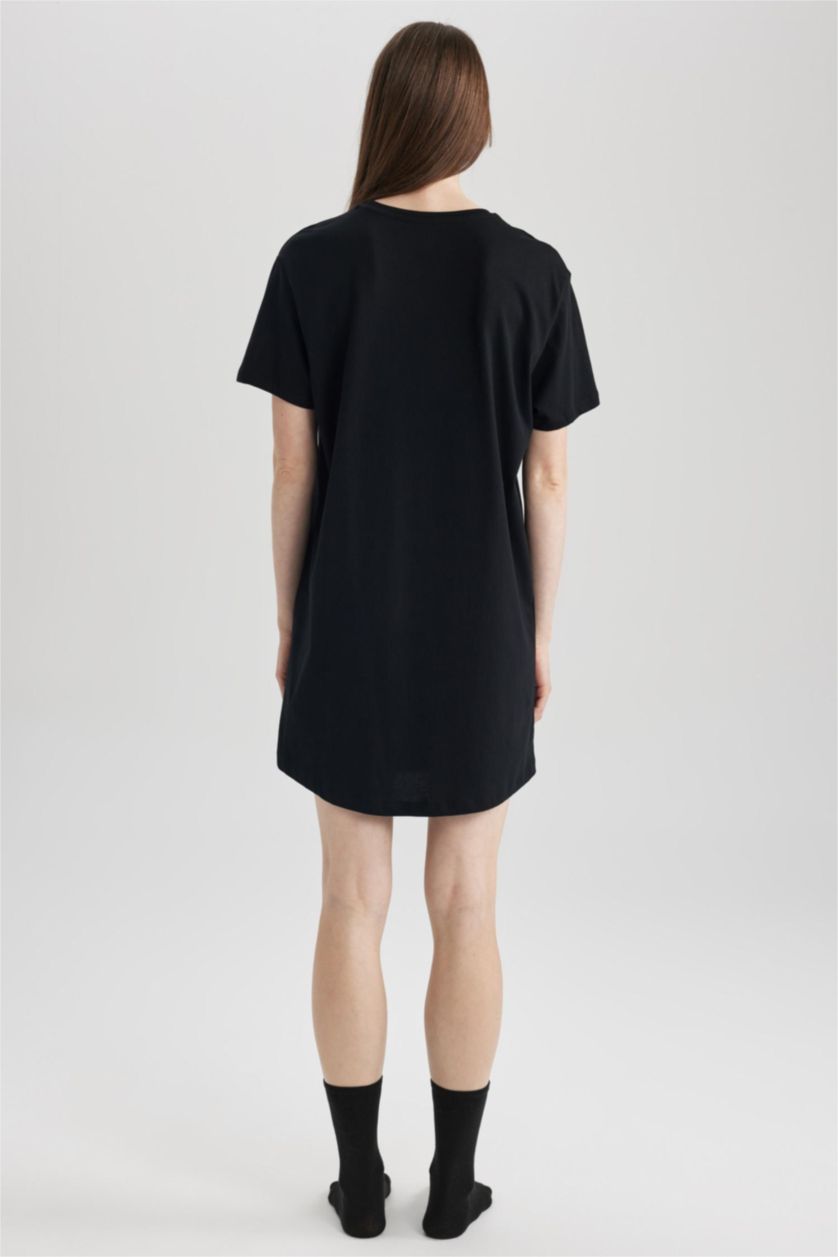 FEMME Noir Robe En Tricot Col rond