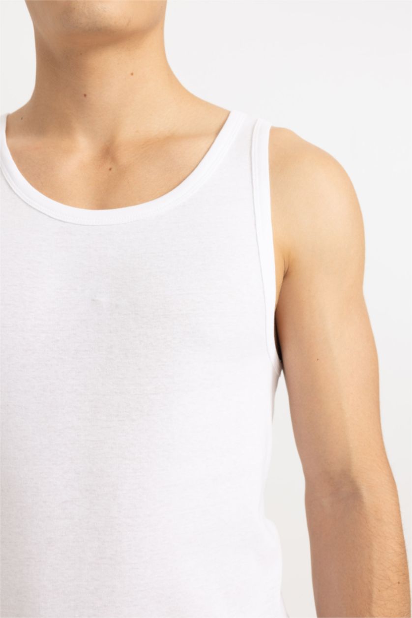 Мужчины Белый Майка приталенного кроя, 2 шт