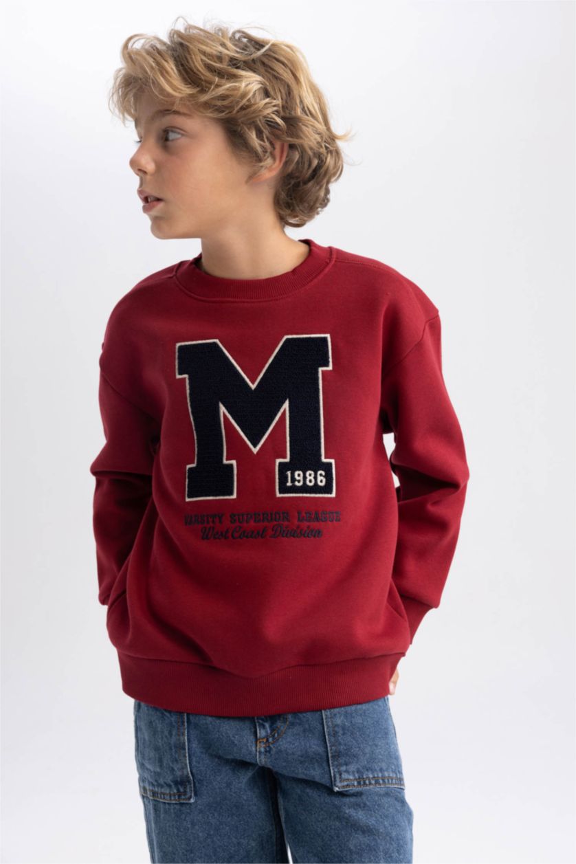 أولاد خمري سويت شيرت اوفر سايز  بياقة مستديرة