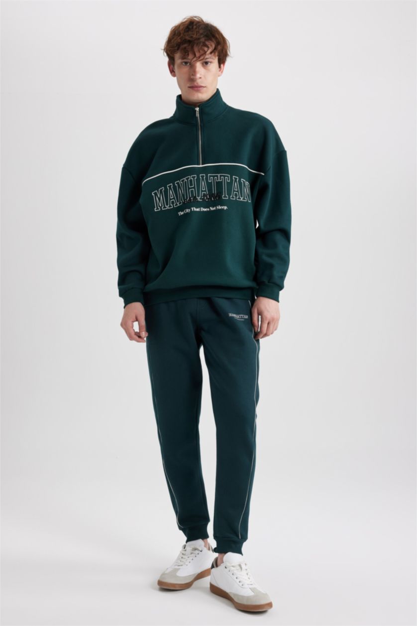MAN Green Oversize Fit Long Sleeve Sweatshirt