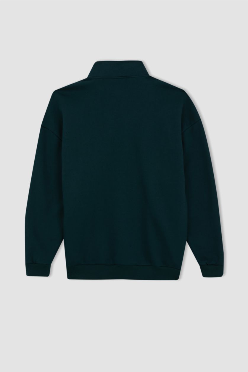 MAN Green Oversize Fit Long Sleeve Sweatshirt