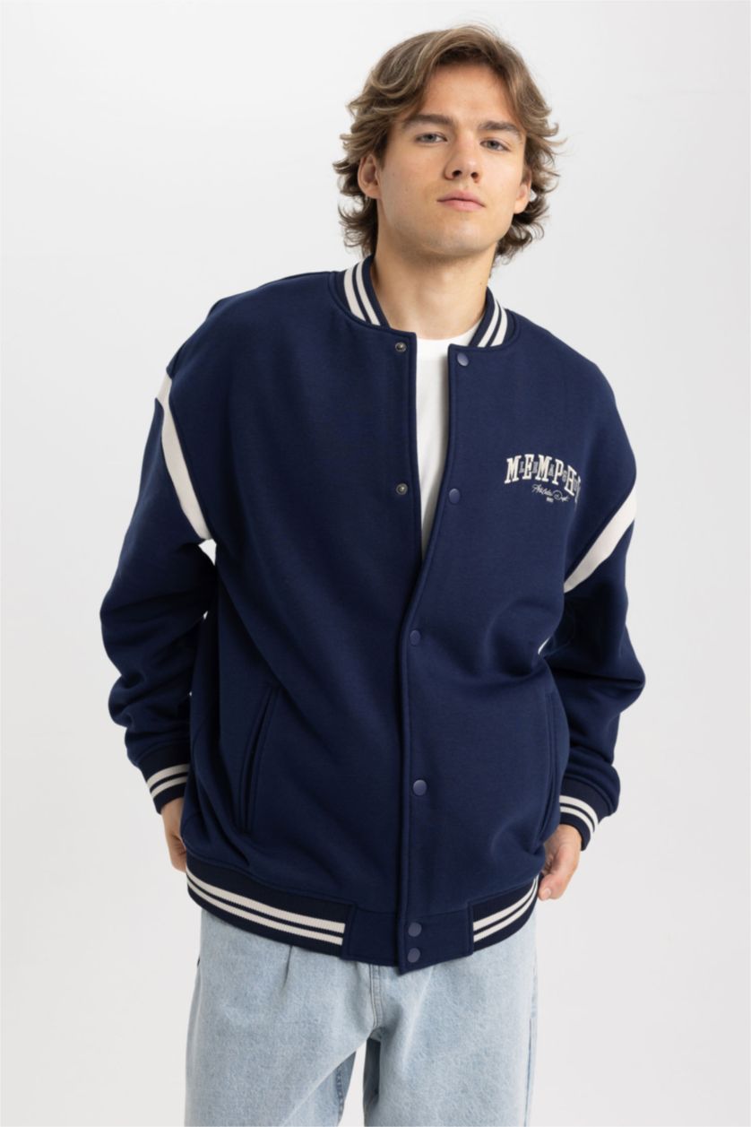 Мужчины Синий Oversize Fit Cardigan
