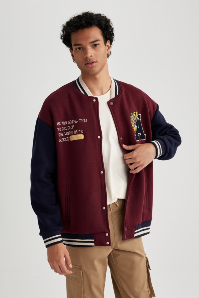 MAN Bordeaux Oversize Fit Cardigan