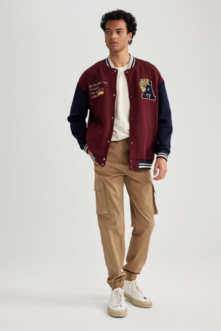 MAN Bordeaux Oversize Fit Cardigan