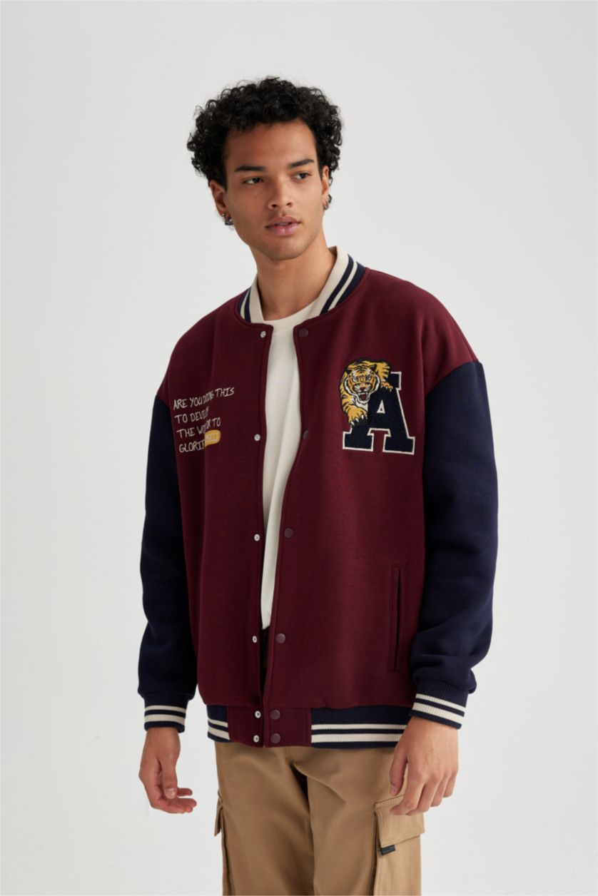 MAN Bordeaux Oversize Fit Cardigan