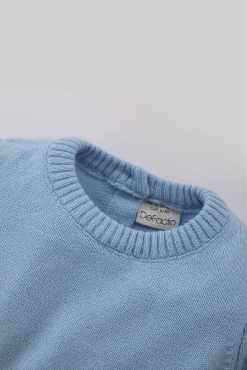 BÉBÉ GARÇON BLEU Clair Ensemble Coupe Régulière Pour BéBé Garçon Col Rond À Manches Longue - 2 Pièces