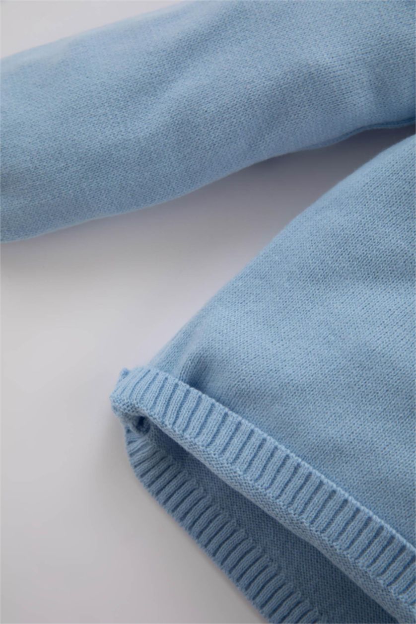 BÉBÉ GARÇON BLEU Clair Ensemble Coupe Régulière Pour BéBé Garçon Col Rond À Manches Longue - 2 Pièces